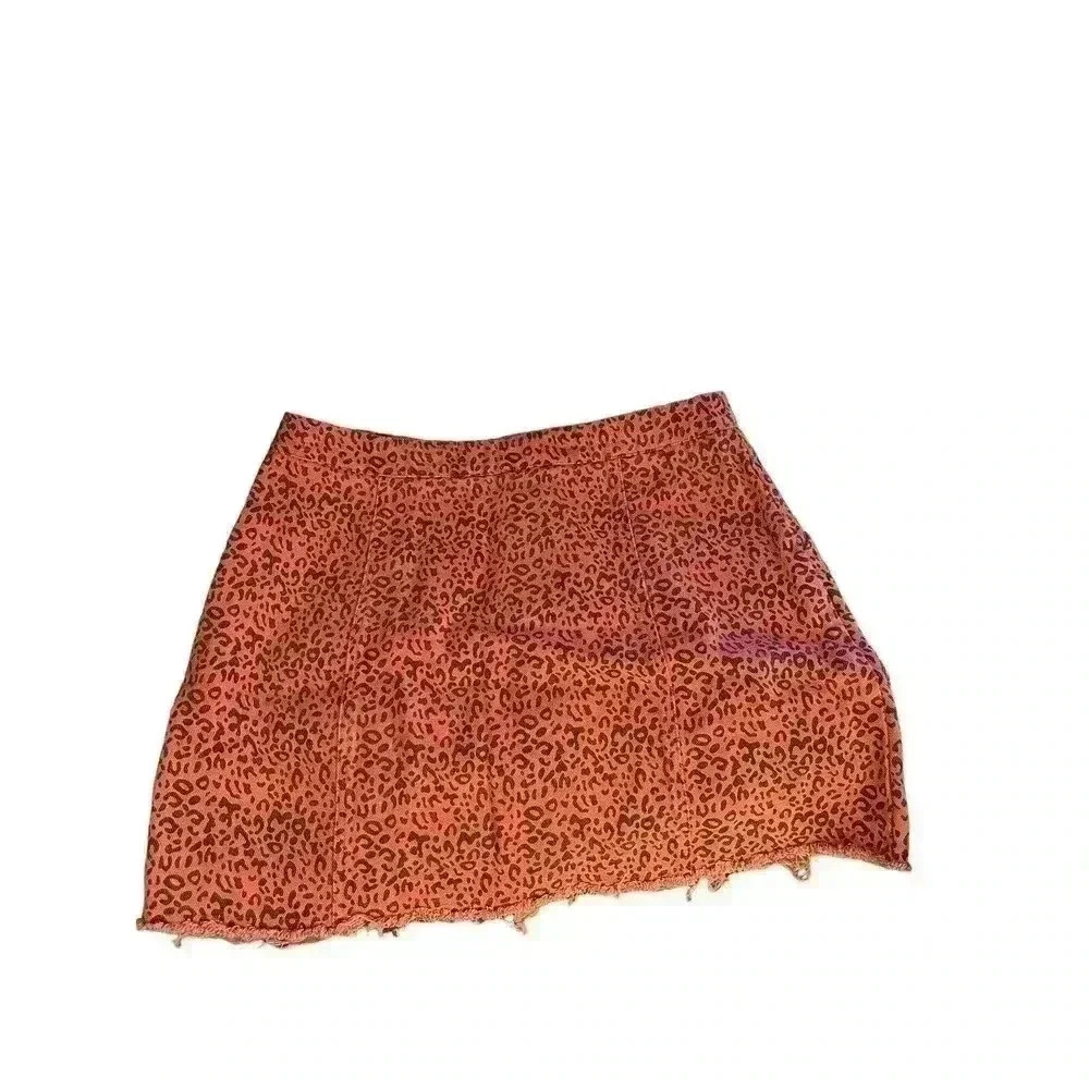 IDEM DITTO ANIMAL PRINT LIGHT ORANGE SKIRT SIZE LARGE - Picture 2 of 2